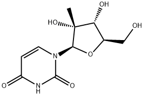 2'-C-メチルウリジン 化学構造式