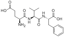 H-GLU-VAL-PHE-OH Structure