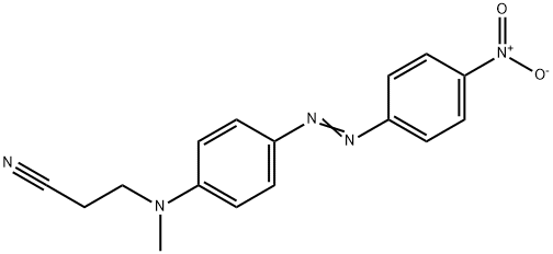 3-[メチル[4-[(4-ニトロフェニル)アゾ]フェニル]アミノ]プロパンニトリル 化学構造式
