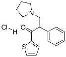 2-phenyl-3-pyrrolidin-1-yl-1-thiophen-2-yl-propan-1-one hydrochloride Structure