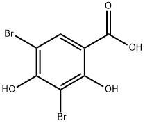 Benzoic acid, 3,5-dibroMo-2,4-dihydroxy- Struktur