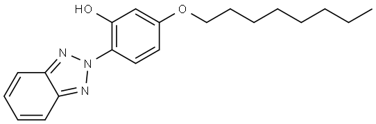 2-(2-ヒドロキシ-4-オクチルオキシフェニル)-2H-ベンゾトリアゾール 化学構造式