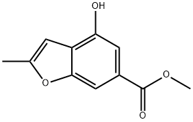6-Benzofurancarboxylic  acid,  4-hydroxy-2-methyl-,  methyl  ester Structure