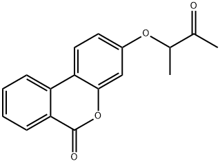 3-(1-メチル-2-オキソプロポキシ)-6H-ベンゾ[C]クロメン-6-オン 化学構造式