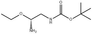 Carbamic acid, [(2R)-2-amino-2-ethoxyethyl]-, 1,1-dimethylethyl ester (9CI) Struktur