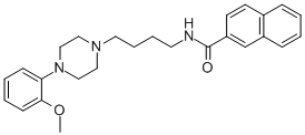 N-[4-[4-(2-甲氧基苯基)-1-哌嗪基]丁基]-2-萘甲酰胺单盐酸盐, 314776-92-6, 结构式