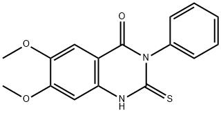 6,7-DiMethoxy-3-phenyl-2-thioxo-2,3-dihydroquinazolin-4(1H)-one Structure