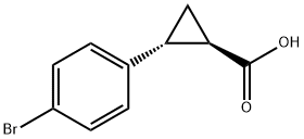 (1R,2R)-2-(4-bromophenyl)Cyclopropanecarboxylic acid, 31501-85-6, 结构式