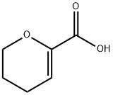 3,4-ジヒドロ-2H-ピラン-6-カルボン酸 化学構造式