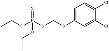 Phosphorodithioic acid S-[[(3,4-dichlorophenyl)thio]methyl]O,O-diethyl ester Structure