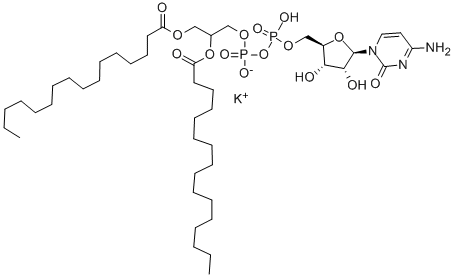 1,2-DIHEXADECANOYL-SN-GLYCERO-3-DIPHOSPHOCYTIDINE POTASSIUM SALT Structure