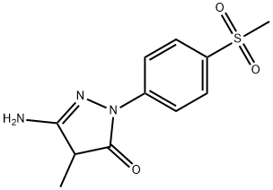 5-amino-2,4-dihydro-4-methyl-2-[4-(methylsulphonyl)phenyl]-3H-pyrazol-3-one Structure