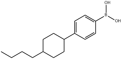 4-(4-丁基环己基)苯硼酸, 315220-11-2, 结构式