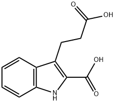 3-(2-carboxyindol-3-yl)propionic acid Structure