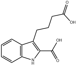 4-(2-carboxyindol-3-yl)butyric acid Struktur