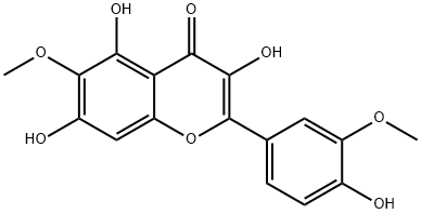 3,5,7-Trihydroxy-2-(4-hydroxy-3-methoxyphenyl)-6-methoxy-4H-1-benzopyran-4-one Struktur