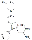 2-amino-3-[5-[bis(2-chloroethyl)amino]-1-phenyl-benzoimidazol-2-yl]pro panoic acid Struktur