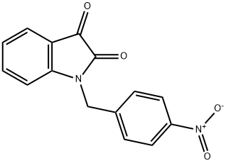 1H-吲哚-2,3-二酮,1-[(4-硝基苯基)甲基]- 结构式