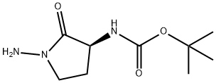 Carbamic acid, [(3S)-1-amino-2-oxo-3-pyrrolidinyl]-, 1,1-dimethylethyl ester Struktur