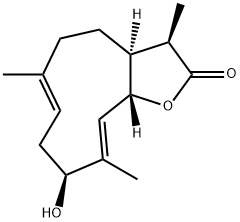 (3R,3aS,6E,9S,10E,11aS)-2,3,3a,4,5,8,9,11a-Octahydro-9-hydroxy-3,6,10-trimethylcyclodeca[b]furan-2-one Struktur
