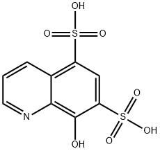 8-hydroxyquinoline-5,7-disulphonic acid 结构式