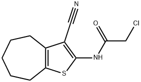 2-CHLORO-N-(3-CYANO-5,6,7,8-TETRAHYDRO-4H-CYCLOHEPTA[B]THIOPHEN-2-YL)-ACETAMIDE Structure