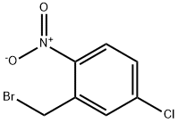 (2-ブロモメチル)-4-クロロ-1-ニトロベンゼン 化学構造式