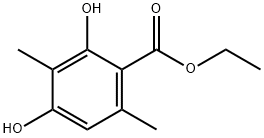 ethyl 2,4-dihydroxy-3,6-dimethylbenzoate Struktur