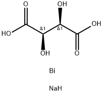 (2R,3R)-2,3-ジヒドロキシブタン二酸/ビスマス/ナトリウム 化学構造式