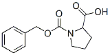 1-phenylmethoxycarbonylpyrrolidine-2-carboxylic acid Struktur