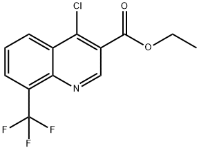 4-CHLORO-8-(TRIFLUOROMETHYL)QUINOLINE-3-CARBOXYLIC ETHYL ESTER, 31602-11-6, 结构式