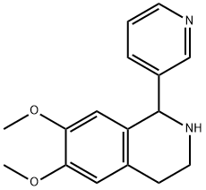 6,7-ジメトキシ-1-ピリジン-3-イル-1,2,3,4-テトラヒドロイソキノリン 化学構造式