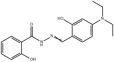 2-Hydroxy-benzoic acid 2-[[4-(diethylamino)-2-hydroxyphenyl]methylene]hydrazide 化学構造式