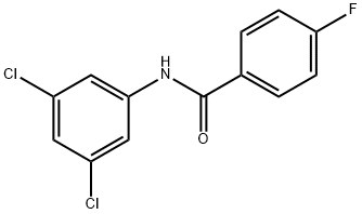 N-(3,5-ジクロロフェニル)-4-フルオロベンズアミド 化学構造式