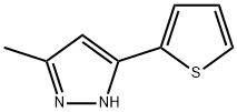 3-甲基-5-(噻吩-2-基)-1H-吡唑, 31618-80-1, 结构式