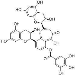 茶黄素-3-没食子酸酯 (TF-3-G) 结构式