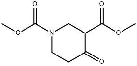 4-氧代-1,3-哌啶二羧酸二甲酯 结构式