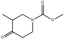 3-甲基-4-氧代哌啶-1-甲酸甲酯, 31633-72-4, 结构式