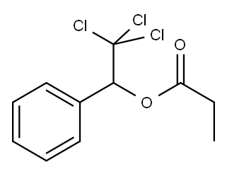 alpha-(trichloromethyl)benzyl propionate Structure