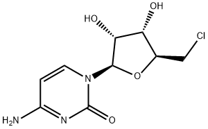 5′-クロロ-5′-デオキシシチジン 化学構造式