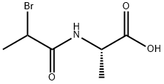 rac-(R*)-2-[(2-ブロモ-1-オキソプロピル)アミノ]プロパン酸 化学構造式