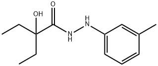 2-Ethyl-2-hydroxybutyric acid 2-(m-tolyl)hydrazide Struktur
