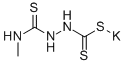 potassium 3-(methylthiocarbamoyl)dithiocarbazate Structure