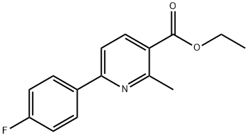 ETHYL 6-(4-FLUOROPHENYL)-2-METHYLPYRIDINE-3-CARBOXYLATE, 31676-67-2, 结构式
