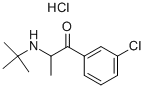 rac-(R*)-1-(3-クロロフェニル)-2-[(1,1-ジメチルエチル)アミノ]-1-プロパノン/塩酸,(1:1) 化学構造式