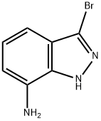 3-ブロモ-1H-インダゾール-7-アミン 化学構造式