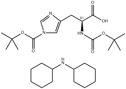 双叔丁氧羰酰基组氨酸二环己胺盐,31687-58-8,结构式