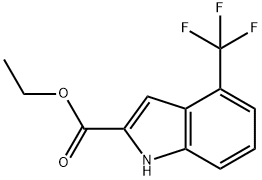4-(三氟甲基)-1H-吲哚-2-羧酸乙酯,317-60-2,结构式