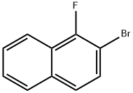 2-ブロモ-1-フルオロナフタレン 化学構造式