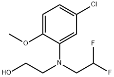 Ethanol, 2-(5-chloro-2-methoxyphenyl)(2,2-difluoroethyl)amino- Structure